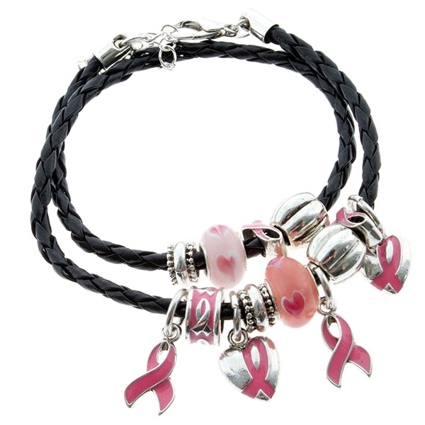Wholesale breast cancer awareness bracelet