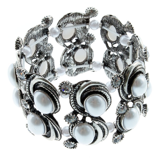 Wholesale silver bracelet pearl beads