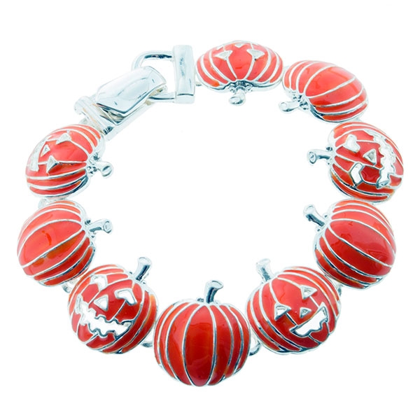 Wholesale silver bracelet Halloween pumpkin