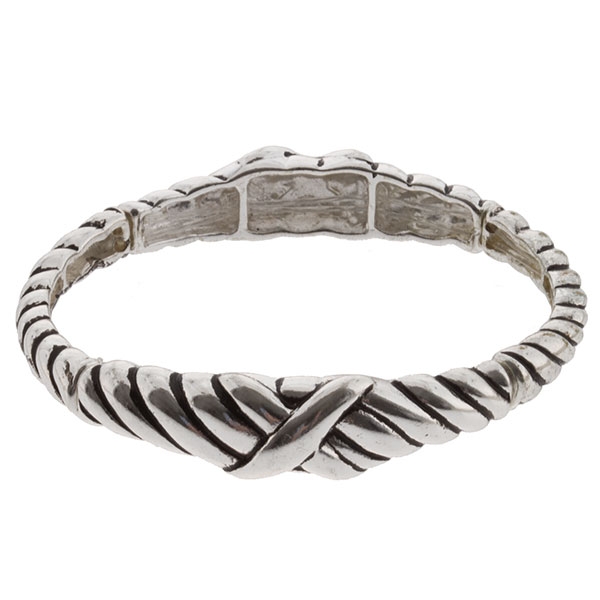 Wholesale silver bracelet wrapped metal