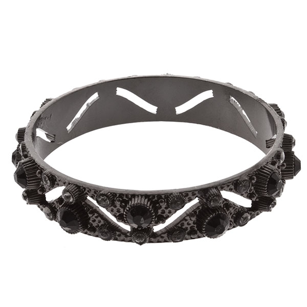Wholesale hematite bracelet large jet rhinestones