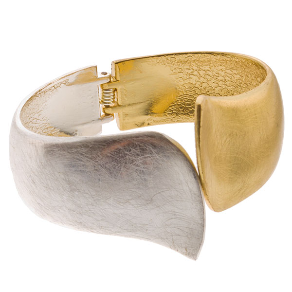 Wholesale gold silver hinge bracelet