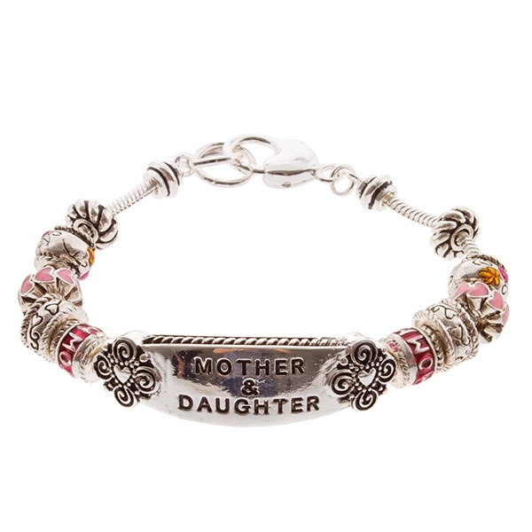 Wholesale silver inspirational message DAUGHTER inscription