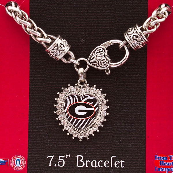 Wholesale inch Silver toned designer inspired lobster clasp bracelet inch heart