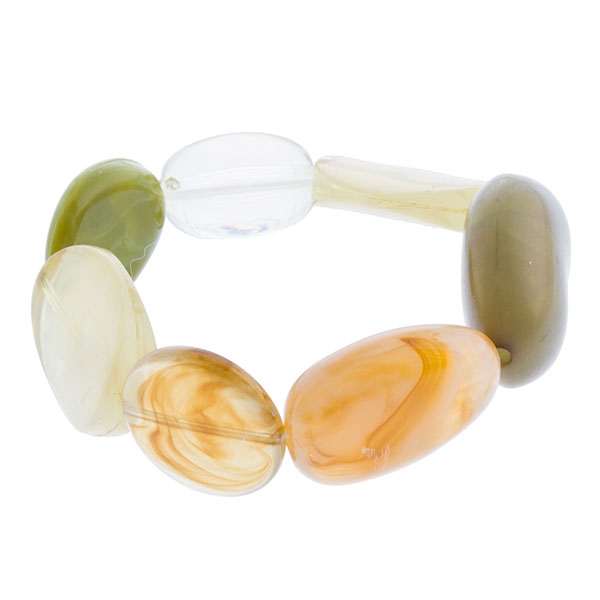 Wholesale stretch bracelet assorted light colored stones