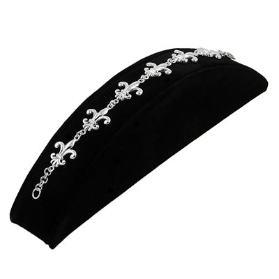Wholesale black Velvet Finish Half Round Single Bracelet Watch Display Approx L