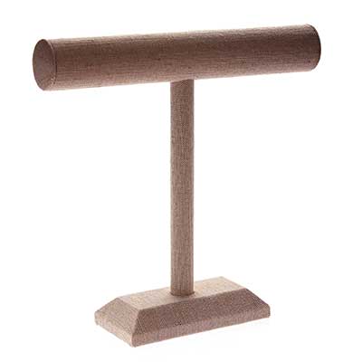 Wholesale taupe Canvas Finish T Bar Great displaying necklaces bracelets Approx