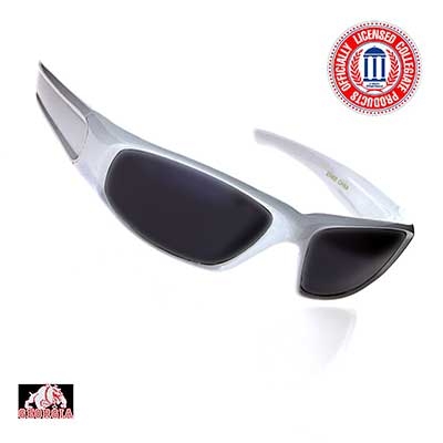 Wholesale white Frame Sunglasses Officially Licensed Georgia Logo Poly Carbon Le