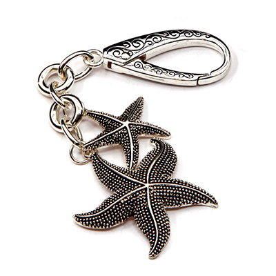 Wholesale starfish Charms Polished Silver Purse Bag Charm Spring Lobster Claw Le