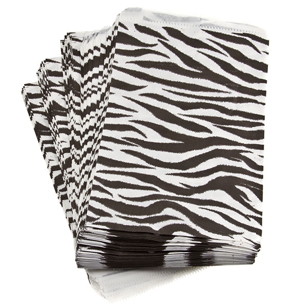 Wholesale zebra print merchandise bags count