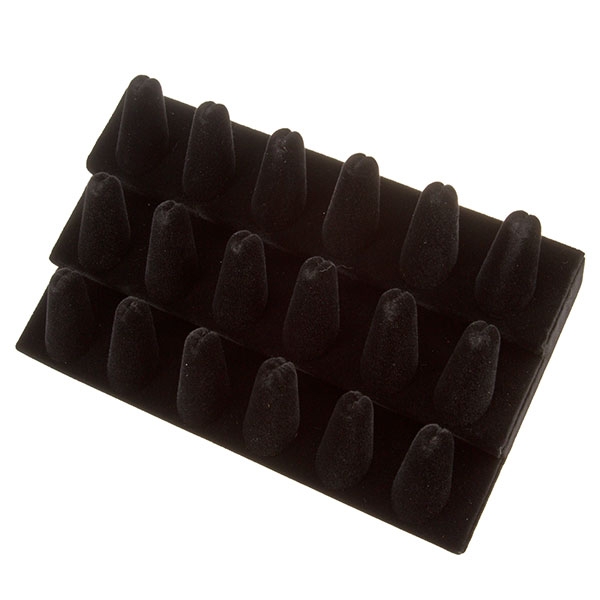 Wholesale finger black velvet ring display