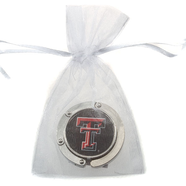 Wholesale silver toned Texas Tech purse hanger