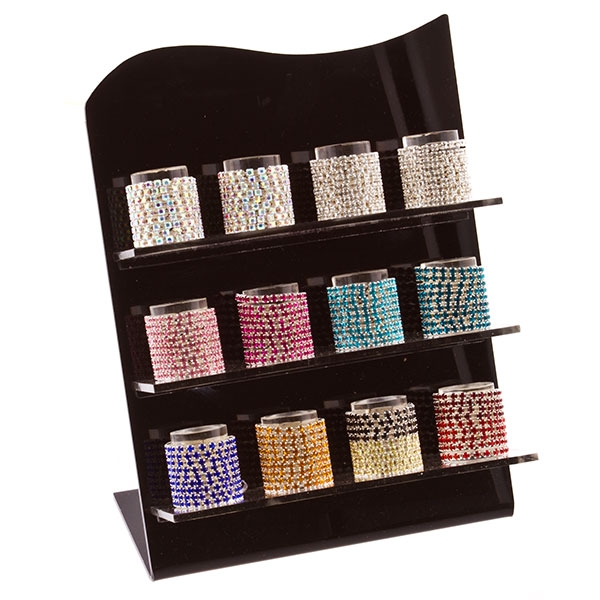 Wholesale silver stretch rings display stand total