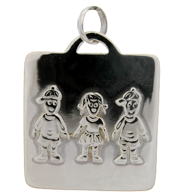 Wholesale sterling silver pendant engraved picture children