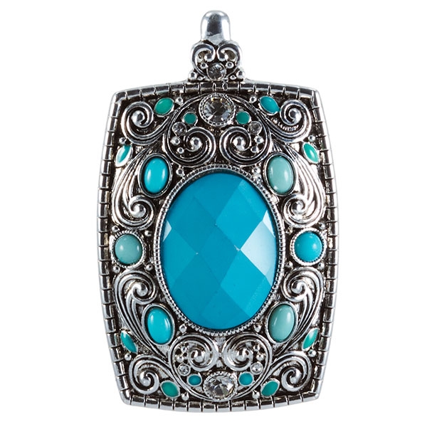 Wholesale silver filigree fashion pendant turquoise cabochons Judson s wholesale