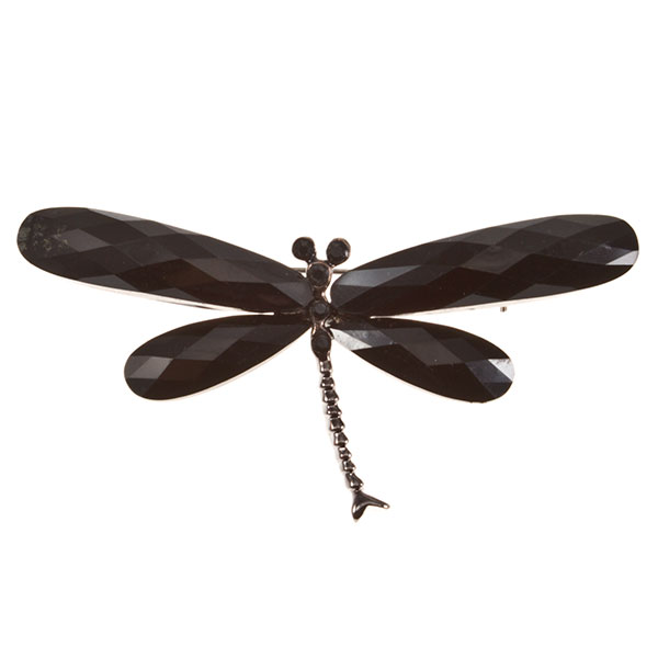 Wholesale black onyx dragonfly pin