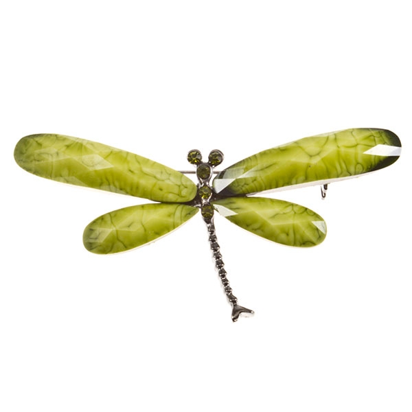 Wholesale chartreuse dragonfly pin
