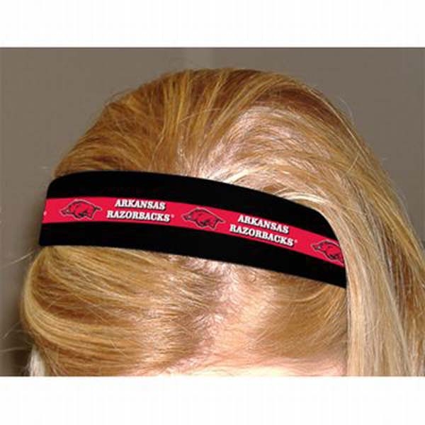 Wholesale inch black stripe headband red ribbon Arkansas Razorbacks