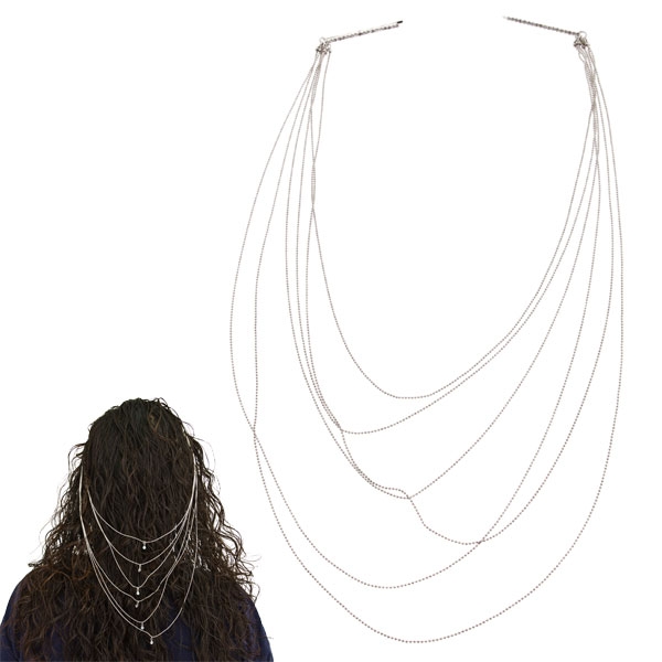 Wholesale hair pin cascading silver finish