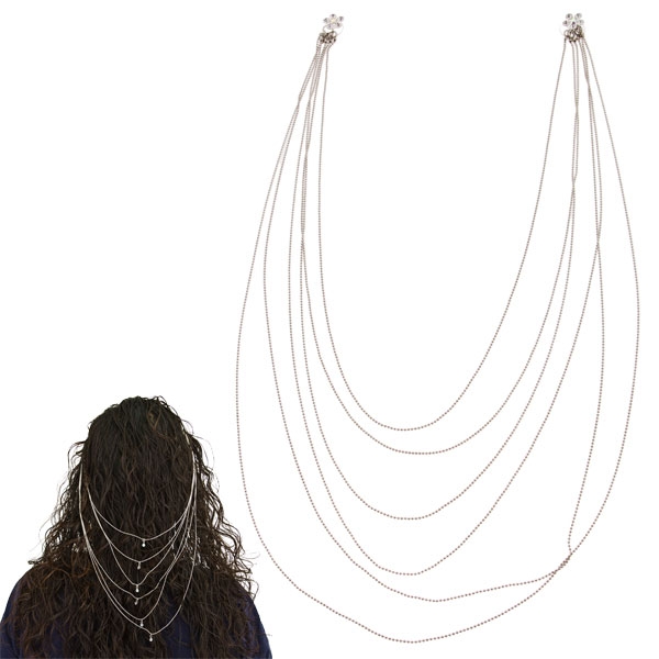 Wholesale hair pin cascading silver finish