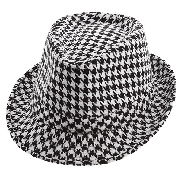 Wholesale houndstooth fedora hat inches diameter Made all natural eco friendly m