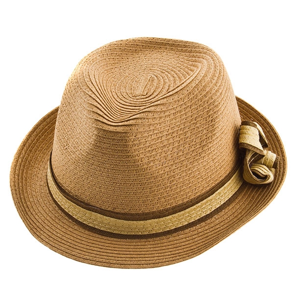 Wholesale tan fedora tan chocolate band floral twist inches diameter