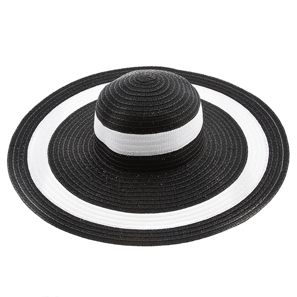 Wholesale black brim hat white stripe diameter inches Made all natural eco frien