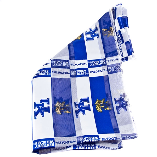 Wholesale kentucky Wildcats scarf measuring inches inches royal blue white polye