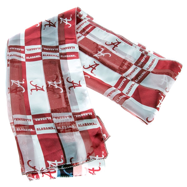 Wholesale express Pride Crimson Tide lustrous polyester scarf simple checkered p