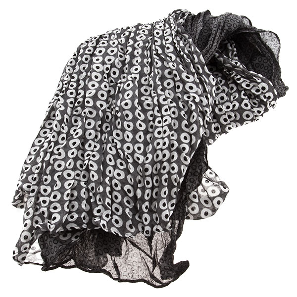 Wholesale gray white dotted acrylic scarf approx