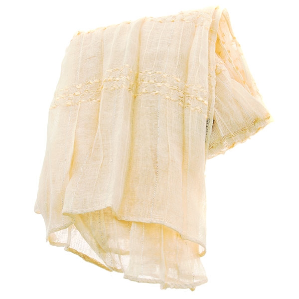 Wholesale cream acrylic scarf loose weave approx