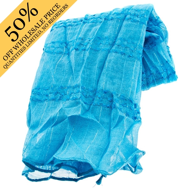 Wholesale aqua loose weave scarf approx