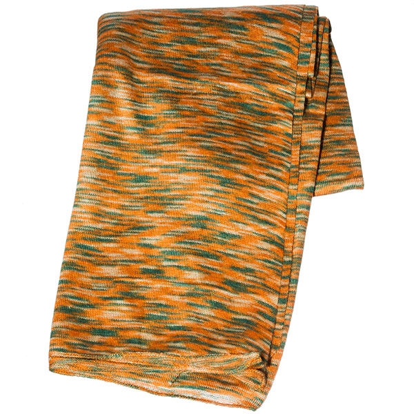 Wholesale lightweight tube scarf assorted orange green zig zag acrylic scarf in