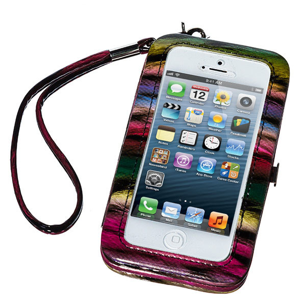 Wholesale colorful zebra print clutch fits iphones blackberry most smart phones