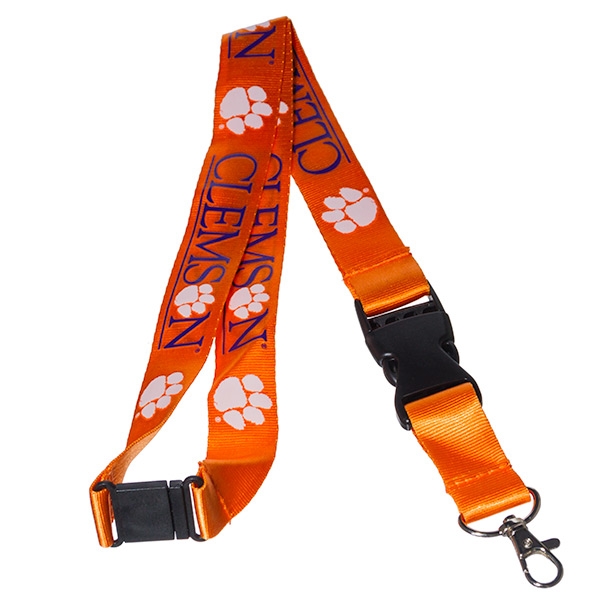 Wholesale orange Purple Clemson Lanyard