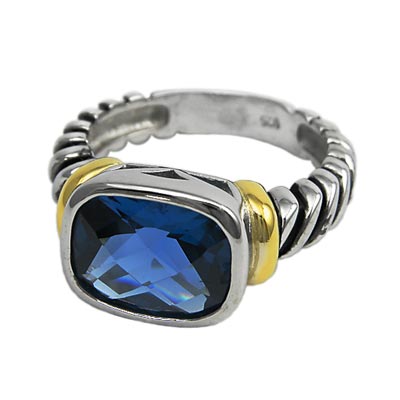 Wholesale designer Inspired Sterling Silver Gold Plated Twist Ring mm mm Spinel