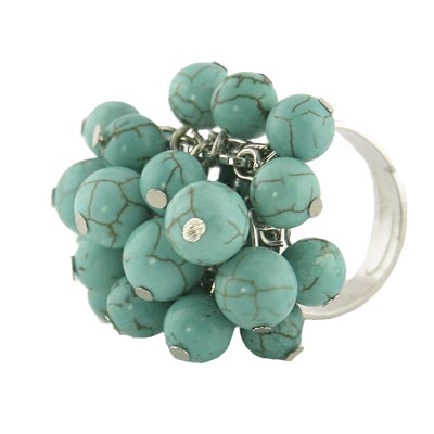 Wholesale turquoise adjustable fashion ring