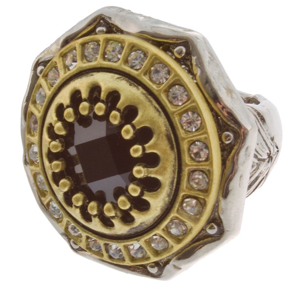 Wholesale brushed gold polished silver smooth stretch ring crystal rhinestones b