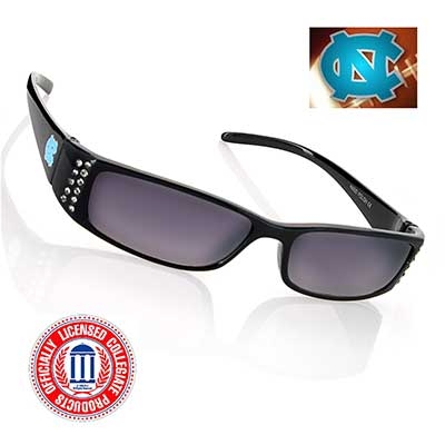 Wholesale black Fashion Frame Sunglasses Faux Jewels University North Carolina L