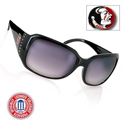 Wholesale black Fashion Frame Sunglasses Faux Jewels Florida State University Lo