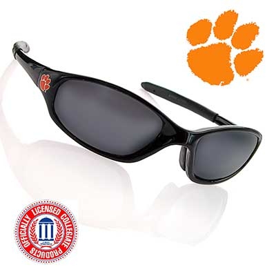 Wholesale black Frame Sunglasses Officially Licensed Clemson University Logo