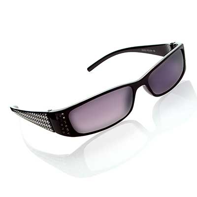 Wholesale black Frame Fashion Sunglasses Faux Diamonds Houndstooth Print