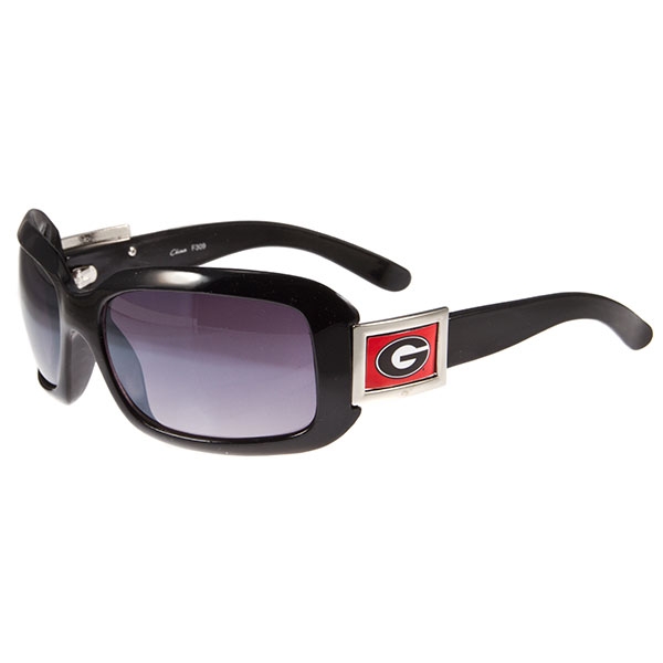 Wholesale university Georgia Classic large frame polished black sunglasses black